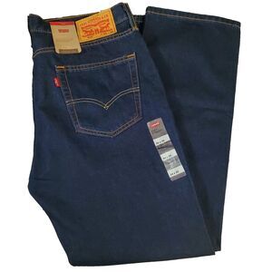 Levis 514 34x30 Straight Fit Jeans Stretch Jeans Color Rinsed Blue